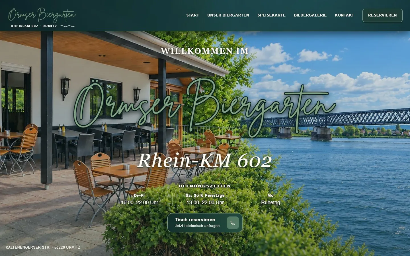 Website vom Örmser Biergarten